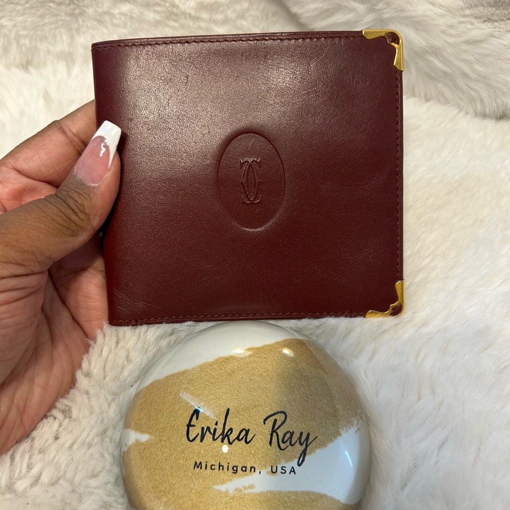 Cartier Burgundy Bifold Wallet‎